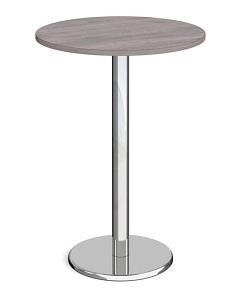 Chrome Round Base Cafe/Bistro Table - Tall Round - Barcelona Walnut thumbnail