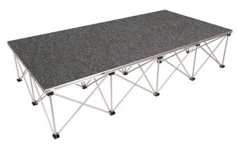 Ultralight Folding Stage Riser 2m x 1m Shown With 2m x 1m Stage Deck (See Related Products) thumbnail