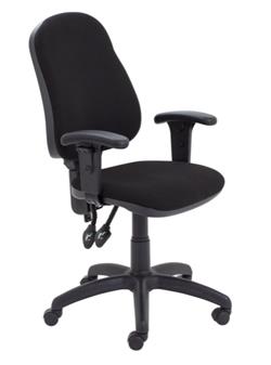 Oxford Operator Chair With Adjustable Arms - Black thumbnail