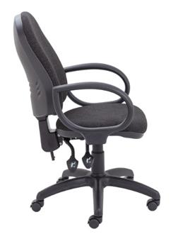 Oxford Operator Chair + Fixed Arms - Charcoal thumbnail