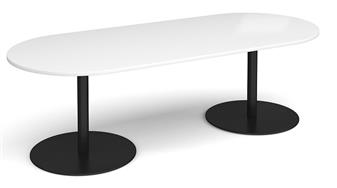Eternal Oval Table - White Top & Black Base thumbnail
