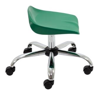 Titan Junior Swivel Stool - Green Seat With Chrome Frame thumbnail