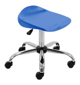 Titan Adult Swivel Stool - Blue Seat With Chrome Frame thumbnail