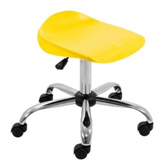 Titan Adult Swivel Stool - Yellow Seat With Chrome Frame thumbnail