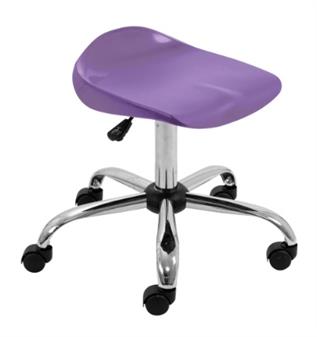 Titan Adult Swivel Stool - Purple Seat With Chrome Frame thumbnail