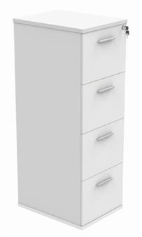 Primus 4-Drawer Wooden Filing Cabinets In White thumbnail