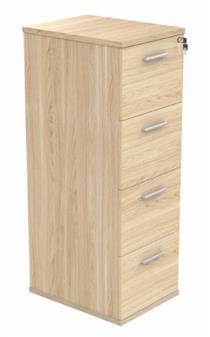 Primus 4-Drawer Wooden Filing Cabinets In Oak thumbnail