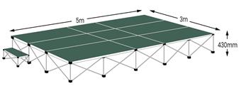 Ultralight 5m x 3m Stage Pack - Moss Green Carpet thumbnail