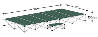 Ultralight 5m x 2m Stage Pack - Moss Green Carpet thumbnail