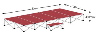 Ultralight 5m x 2m Stage Pack - Chianti Red Carpet thumbnail