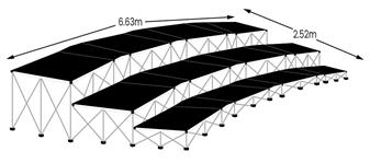 Ultralight Tiered Staging - Choir Pack 1 - Blak Vinyl Flooring thumbnail