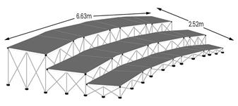 Ultralight Tiered Staging - Choir Pack 1 - Anthracite Grey Carpet thumbnail