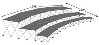 Ultralight Tiered Staging - Choir Pack 3 - Anthracite Grey Carpet thumbnail