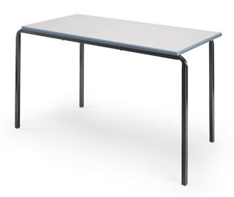 Moulded Edge Table 1200x600 - Crush Bent Frame - Grey Top thumbnail