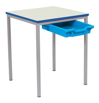 Square Classroom Table With Tray Drawer - PU Edge thumbnail