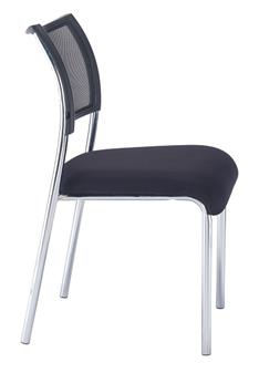 Mesh Back Side Chair With Chrome Frame - Side View thumbnail