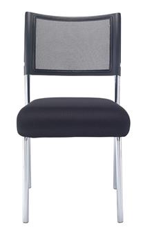 Mesh Back Side Chair With Chrome Frame - Front View thumbnail