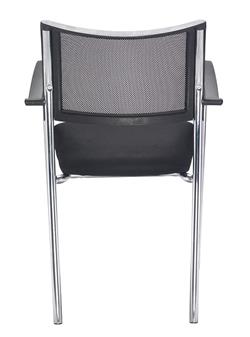 Mesh Back Armchair With Chrome Frame - Back View thumbnail