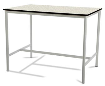 Heavy Duty Lab/Science Tables With Round Frame & Trespa Top - Speckled White thumbnail