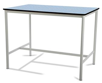 Heavy Duty Lab/Science Tables With Round Frame & Trespa Top - Speckled Icey Blue thumbnail