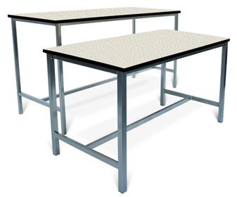 Chunky H-Frame Lab/Science Tables With Speckled White Trespa Tops thumbnail