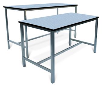 Chunky H-Frame Lab/Science Tables With Speckled Icey Blue Trespa Tops thumbnail