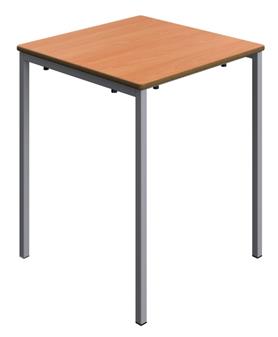 Quick Delivery Square Classroom Tables - 600 x 600 - Beech Top & Grey Frame thumbnail