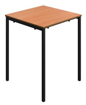 Quick Delivery Square Classroom Tables - 600 x 600 - Beech Top & Black Frame thumbnail