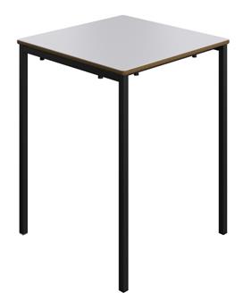 Quick Delivery Square Classroom Tables - 600 x 600 - Grey Top & Black Frame thumbnail