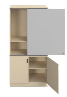 Sliding Door Media Unit With Whiteboard thumbnail