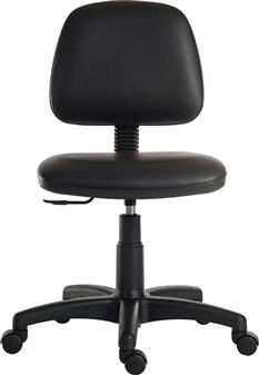 Ergo Medium Back Operator Chair PU Upholstery - Black thumbnail