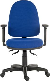 Ergo Trio Lever Operator Chair - Black Fabric + Adjustable Arms thumbnail