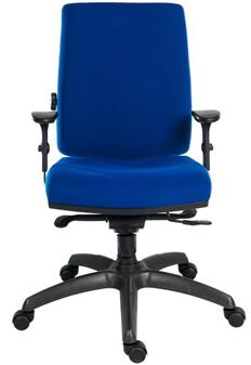 Ergo Plus 24 Hour Ergonomic Operator Chair - Blue Fabric + Adjustable Arms thumbnail