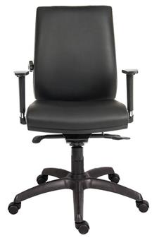 Ergo Plus 24 Hour Ergonomic Operator Chair - Black PU + Adjustable Arms thumbnail