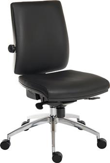 Ergo Plus 24 Hour Ergonomic Operator Chair - Black PU + Aluminium Base thumbnail