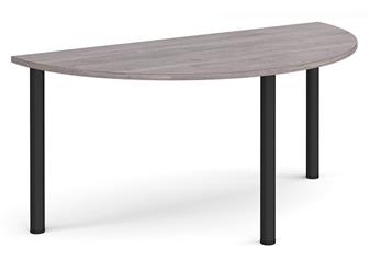 Semi Circle Radial Tables - Grey Oak Top/Black Leg thumbnail