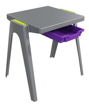 EN-CORE One Piece Plastic Table - Shown With Pull-Out Tray thumbnail