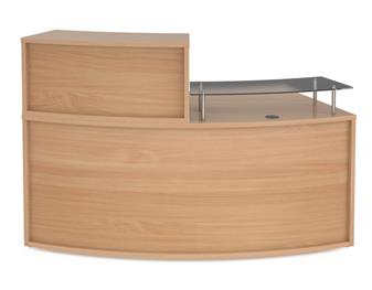 Curved Reception Desk - Beech thumbnail