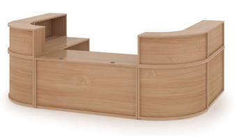 U-Shaped Reception Desk - Beech thumbnail