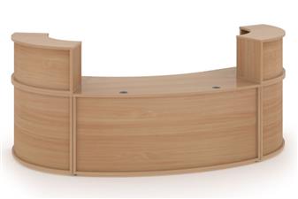 Large Curved Reception Desk - Beech thumbnail