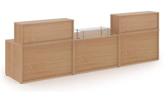 Large Straight Reception Desk - Beech thumbnail