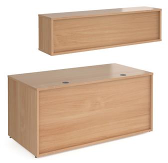 1600w Straight Base Unit + 1600w Straight Top Hutch Unit - Beech thumbnail