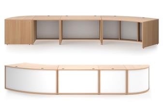 Modular Reception Units Example - (Base Units) - Beech & White thumbnail