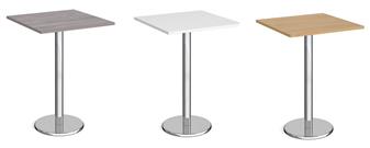 Chrome Round Base Cafe/Bistro Tables - Tall Square thumbnail