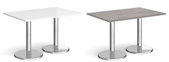 Chrome Round Base Cafe/Bistro Table - Rectangular thumbnail