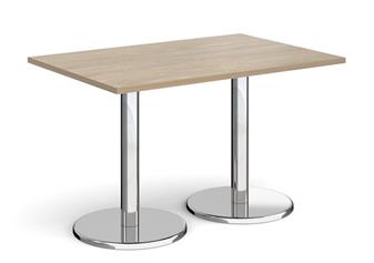 Chrome Round Base Cafe/Bistro Table - Rectangular - Barcelona Walnut thumbnail