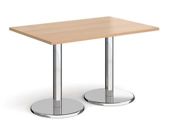 Chrome Round Base Cafe/Bistro Table - Rectangular - Beech thumbnail