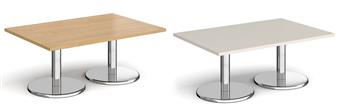 Chrome Round Base Coffee Tables - Rectangular thumbnail