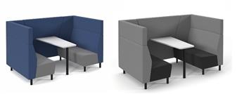 Muse Four Seater Meeting Booths Dual Fabric Quick Delivery thumbnail