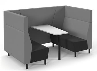 Muse Four Seater Black Seats/Grey Back thumbnail